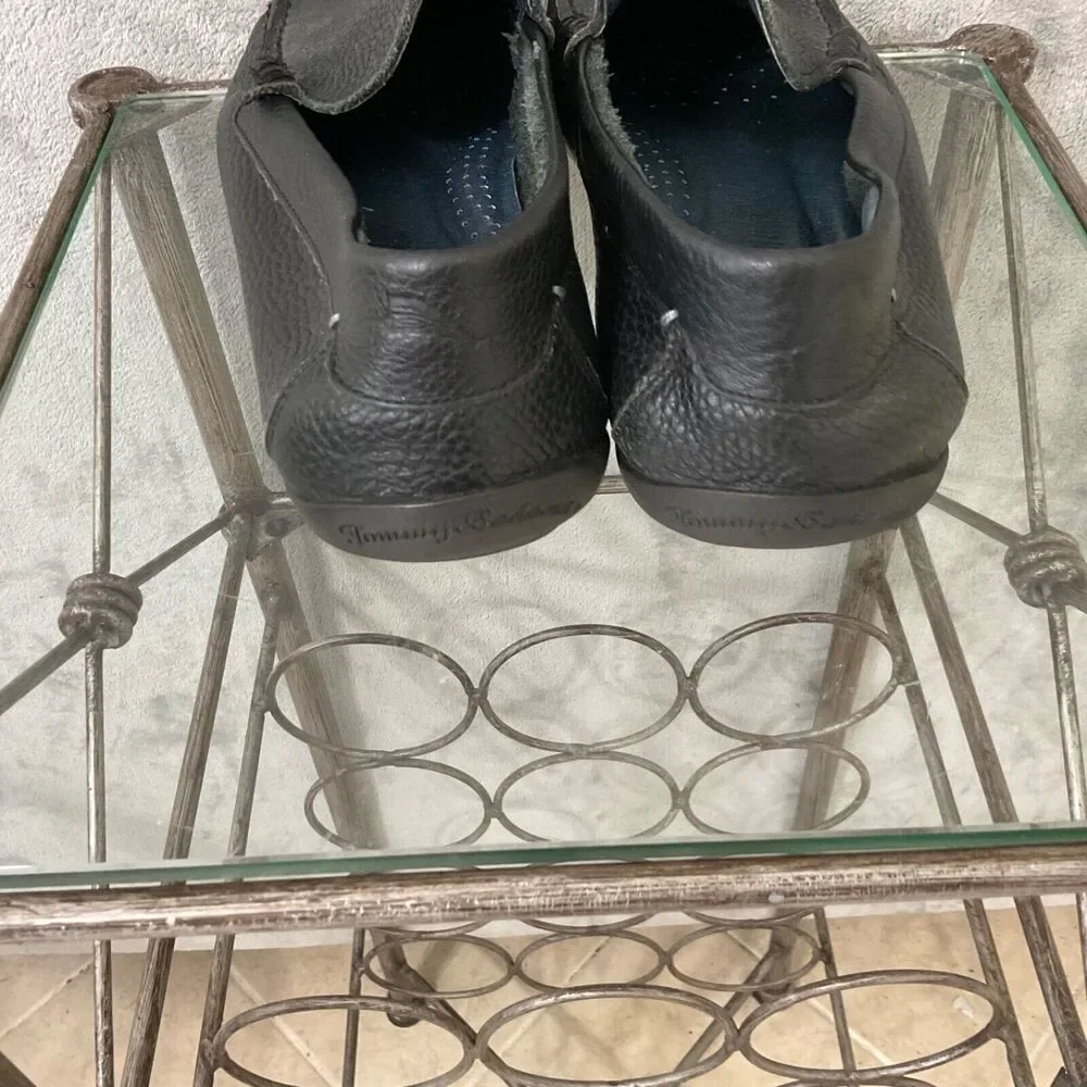 Tommy Bahama Loafers Men’s 10D Black Pebbled Leather Nassau slip Driving Shoes